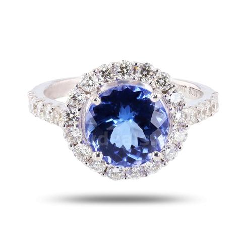 TANZANITE and DIAMOND RING