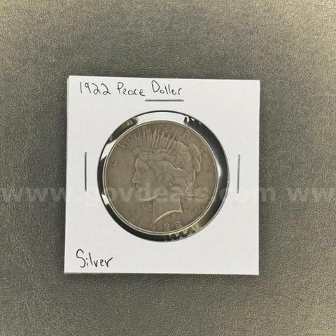 1922 Silver Peace Dollar