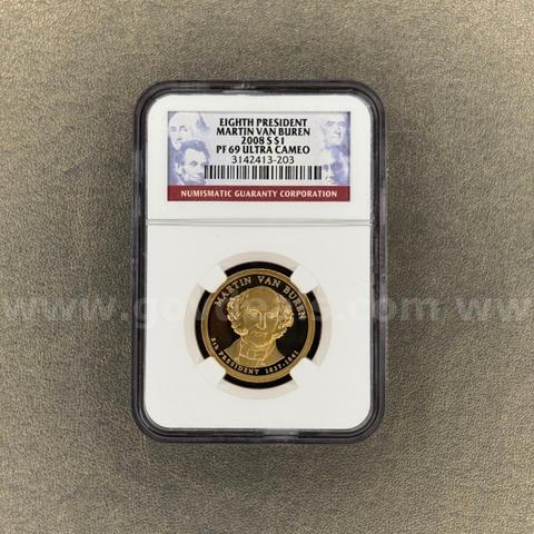2008 PF69 Martin Van Buren Presidential Dollar