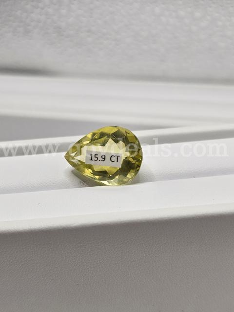 Massive 15.9 CT Lemon Topaz Gemstone, Designer Cut, Investment