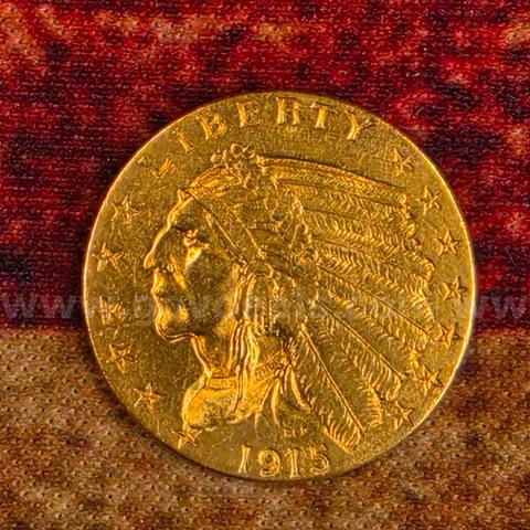 Beautiful 1915 Gold $2.5 Indian Head