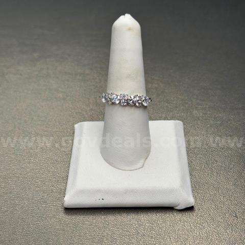 Silver 925 Ring with White Stones