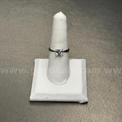 Silver 925 Ring with White Stone
