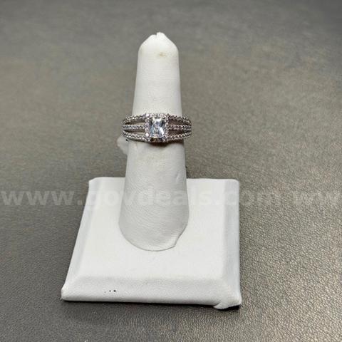 Silver 925 Ring with White Stones
