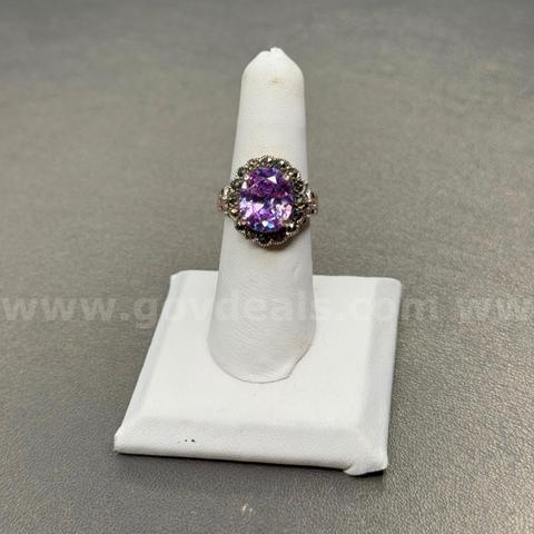 Silver 925 Ring with Purple Stone