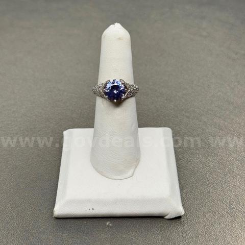 Silver 925 Ring with Purple Stone