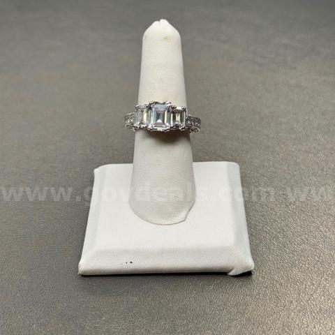 Silver 925 Ring with White Stones
