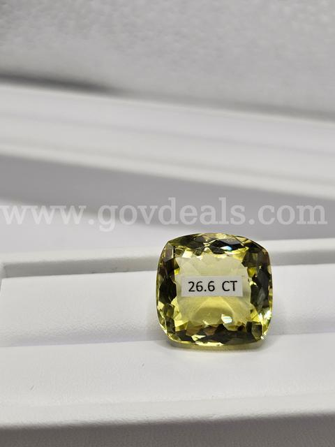 Massive 26.6 CT Lemon Topaz Gemstone, Designer Cut, Investment