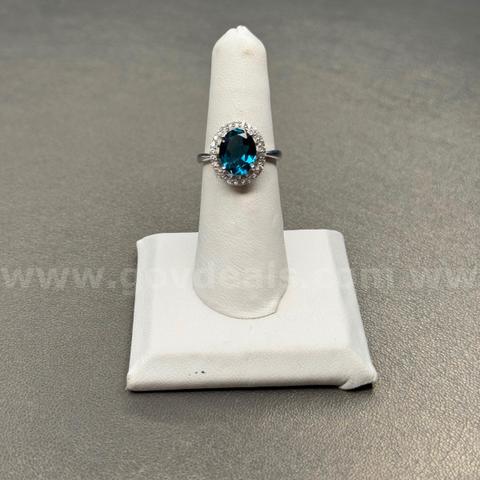 Silver 925 Ring with Blue Stone