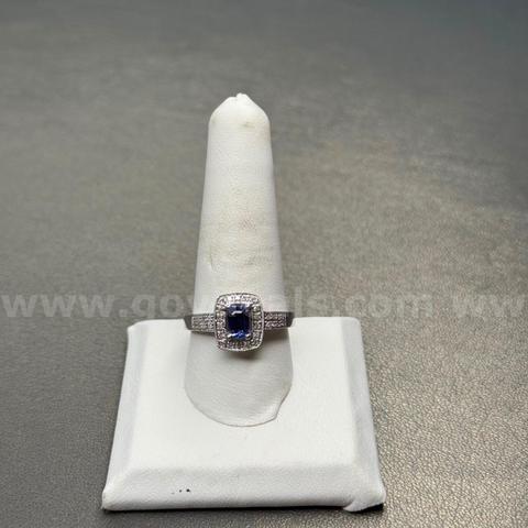 Silver 925 Ring with Purple Stone