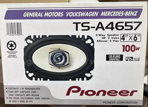 Pioneer TS-A4657 2-Way 4in. x 6in. Car Audio Speakers Pair 100 Watts 4x6"