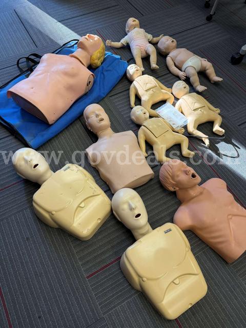 Lot of CPR Training Manikins