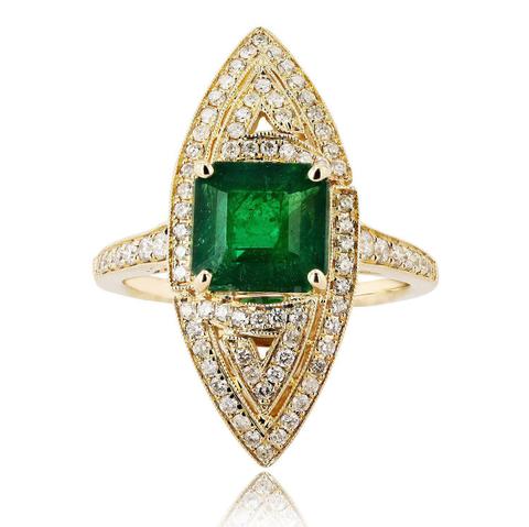 EMERALD and DIAMOND RING- BIDDING ENDS TODAY !!