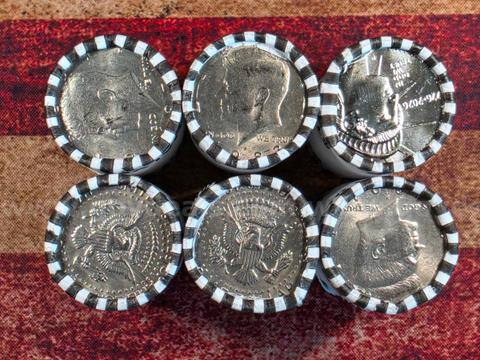 6 Rolls of Kennedy Half Dollars Unopened