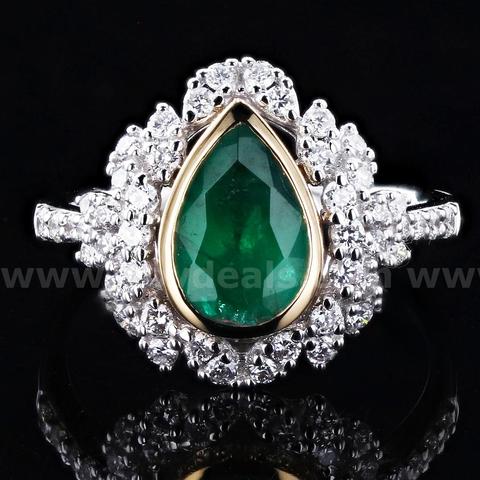 EMERALD and DIAMOND RING- BIDDING ENDS TODAY !!