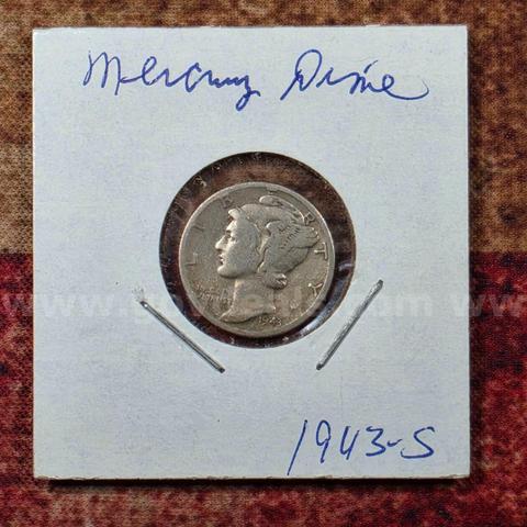 Very Nice Silver Mercury Dime 1943-S