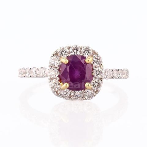 KASHMIR SAPPHIRE and DIAMOND RING