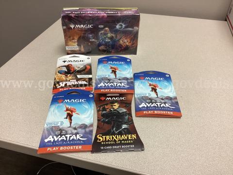 Magic the Gathering Edge of Eternities Play Boosters & 4 Sleeved Play Boosters , 1 Draft Booster