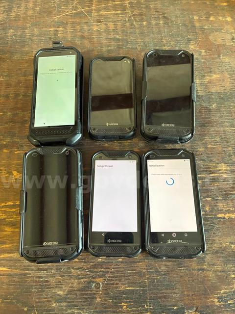 Lot of 6 Kyocera Smart Phones