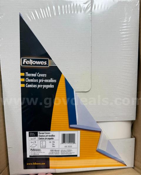 Fellowes Thermal Binding Covers - 1/4 Spine, 8.5"x11 (CRC 52222)