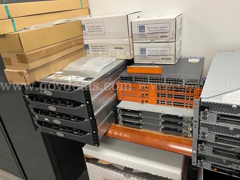 Electronic items for recycling, including switches, servers, monitors, printers, fax machines and other items