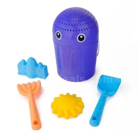 Brand New - Beach Bucket with/ Sand Toys, 5 pc set, Octopus Design - Shipping Available