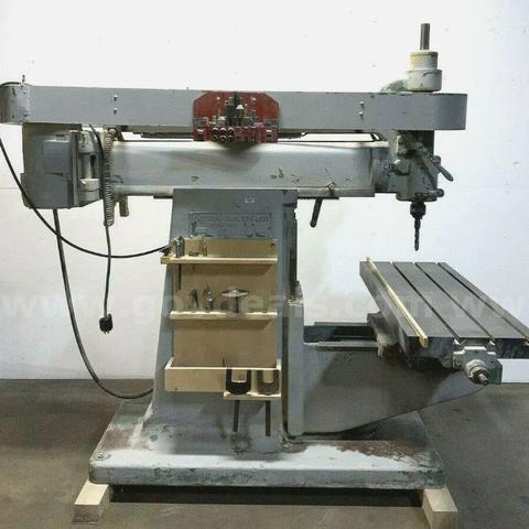 Ekstrom Carlson 540 M18 Mill 18x48 Table Pattern w/Tooling 5HP #JU1