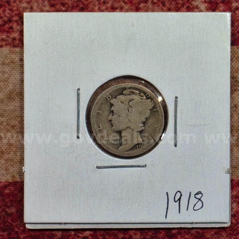 Very Nice Silver Mercury Dime 1918