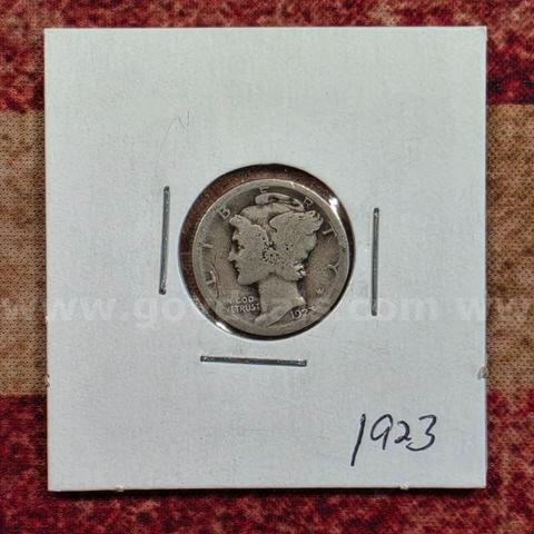Very Nice Silver Mercury Dime 1923