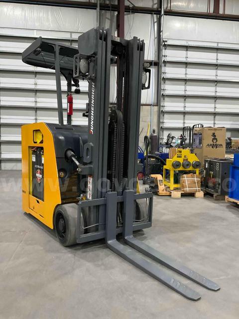 JUNGHEINRICH STAND-UP FORKLIFT MODEL ETG350-36V; ELECTRIC POWERED