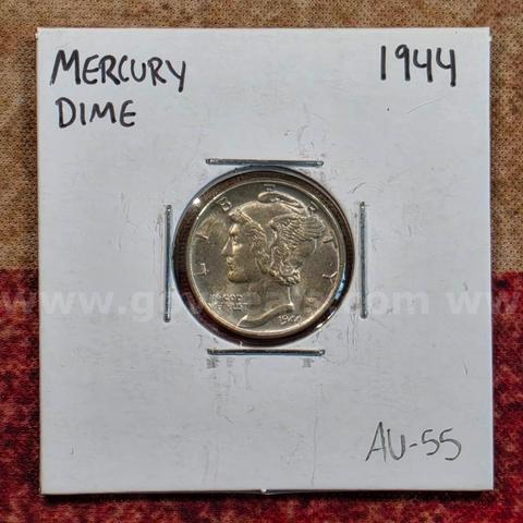Beautiful Silver Mercury Dime 1944