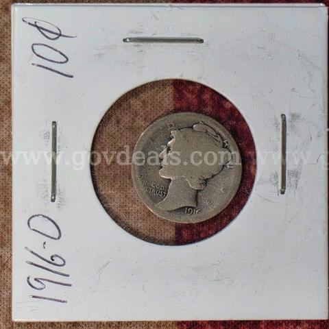Rare 1916-D Mercury Dime "Key Date"