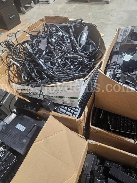 Mixed Computer Accessories Lot β Keyboards, Power Adapters, Speakers, Cables & Misc. Items