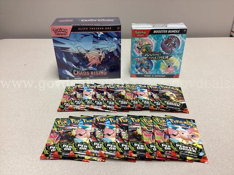 Pokémon Mega Evolution Chaos Rising elite training box, Scarlet and Violet Journey Together, 20 Booster Packs