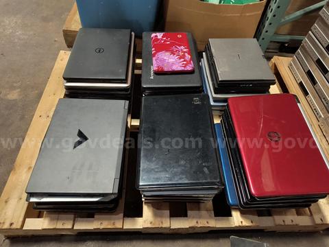 Pallet Lot of 35 Assorted Laptop Computers