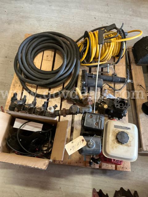Misc. Lot: Honda Engine, Pump from Pressure Washer, 36-v Battery Chargers, Actua