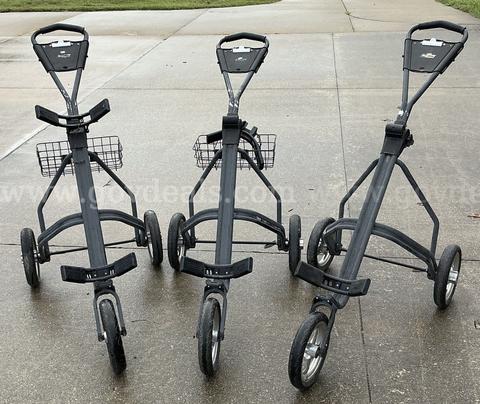 Three (3) BagBoy Golf Bag Cart