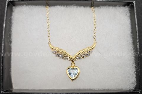 DIAMOND and TOPAZ Necklace