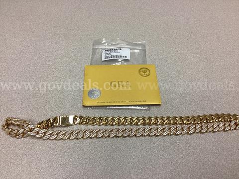 Gold and Moissanite Necklace, weight: 15.0ct, Color : D, (Retail $1,900.00)