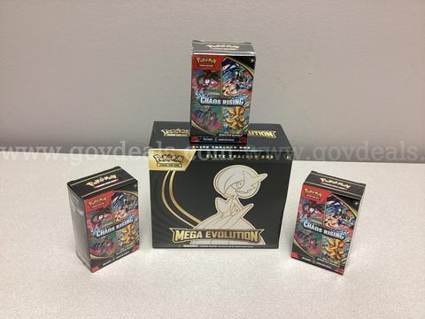 Pokémon Mega Evolution Elite Training Box, 3 Mega Evolution Chaos Rising Booster Bundles
