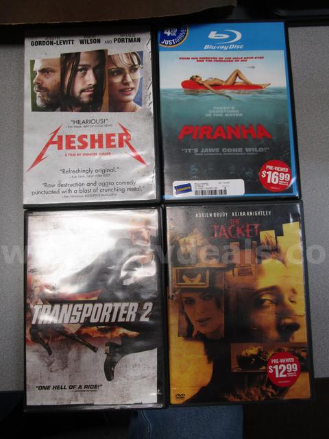 SET OF (4) USED ACTION/THRILLER MOVIES