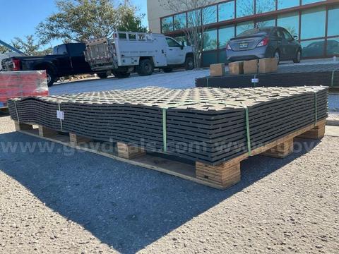 UNUSED SKLP POLYETHYLENE BOARD ROAD BED PROTECTION PAD MODEL SK-LJB12, APPROX 12 PADS TOTAL