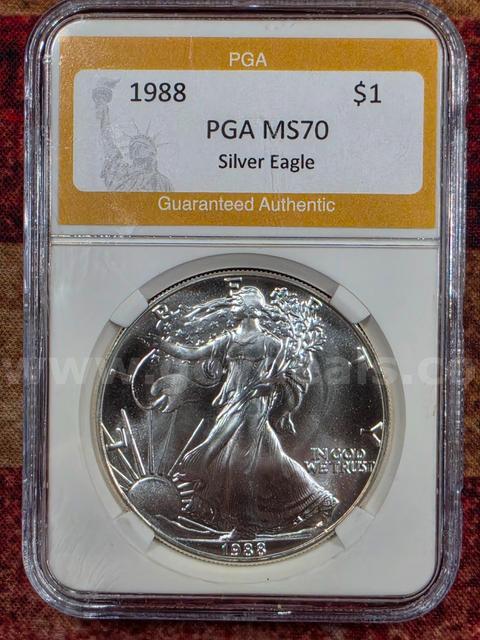 Stunning 1988 Silver Eagle PGA Graded MS 70