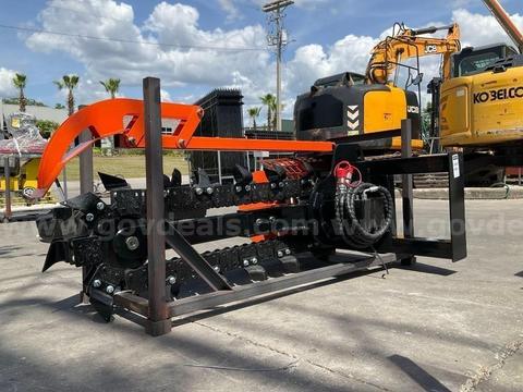 UNUSED 2026 SKID STEER TRENCHER MODEL D39 ATTACHMENT FOR UNIVERSAL SKID STEER
