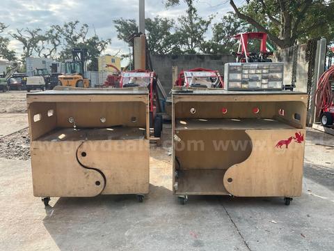 ( 2 ) ROLLING CABINETS, APPROX 40 x 24 x 37 EACH