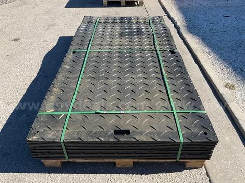 UNUSED SKLP POLYETHYLENE BOARD ROAD BED PROTECTION PAD MODEL SK-LJB12, APPROX 12 PADS TOTAL