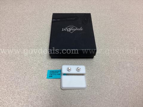 Sterling Silver Moissanite Earrings 0.59 CTW VVSD Color ( Retail $499.00 )