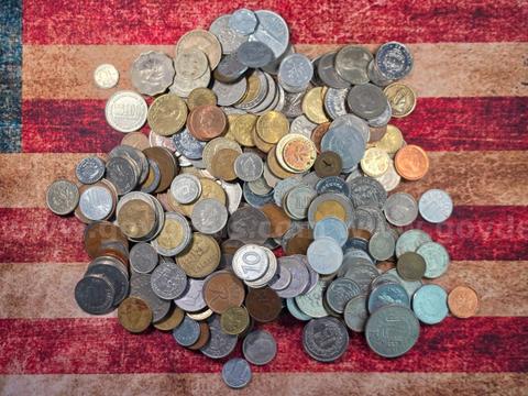 Huge Lot of Foreign Coins - 2lbs 9.4oz