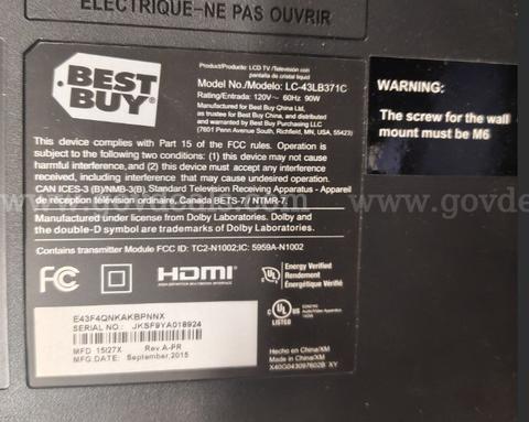 Sharp Roku 43” LCD