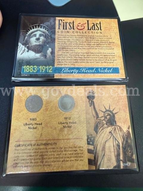 1883 & 1912 Liberty Head V Nickel First and Last 2-Coin Collection-FREE SHIPPING!